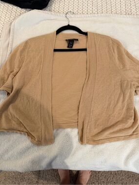 Lane Bryant Beige Open-Front Women's Cardigan